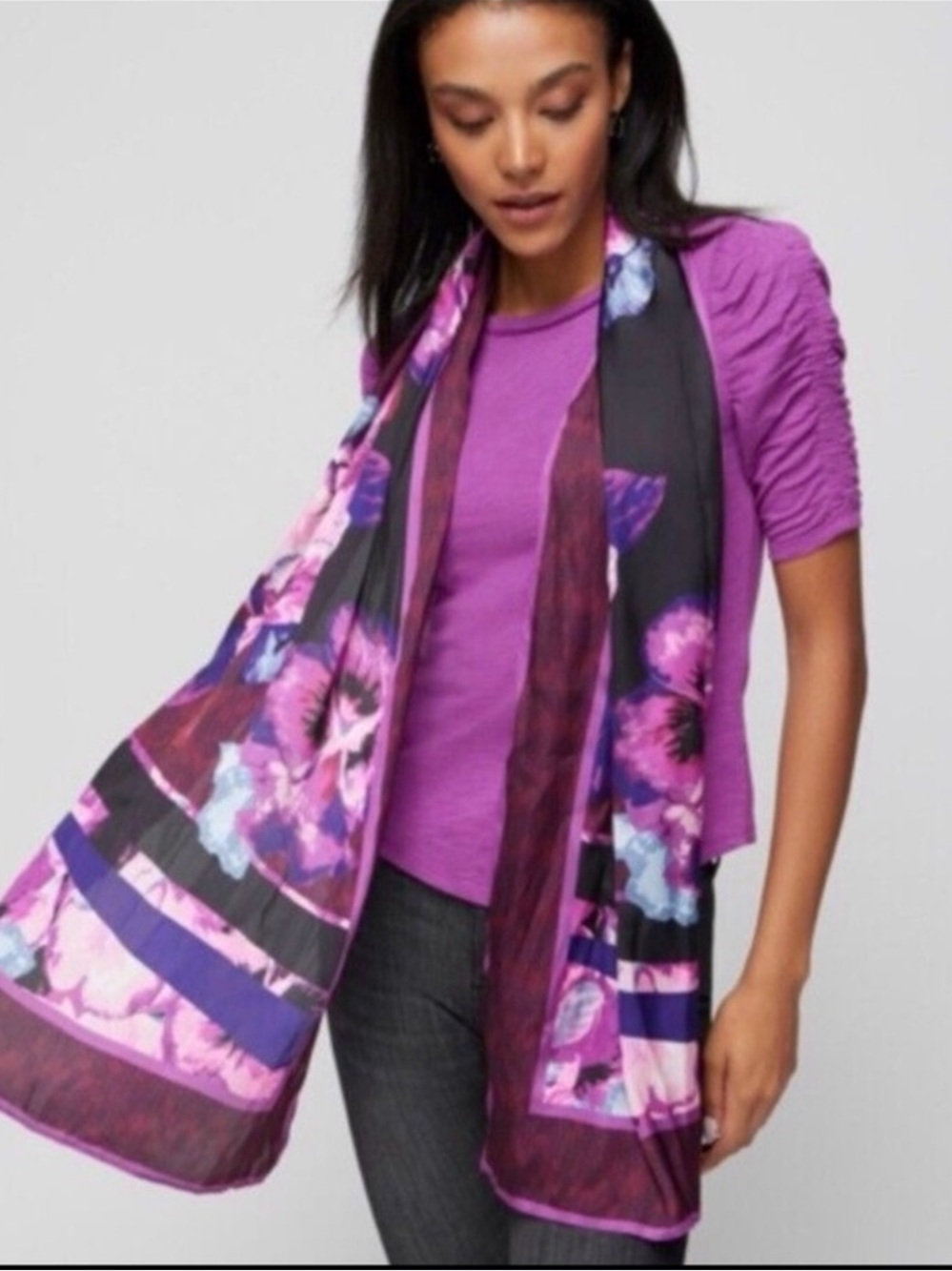 NWT WHBM Viola Oblong Scarf